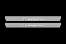 Door sills for Chevrolet Camaro V 2009-2015 with logo Head Transformers (front doors)