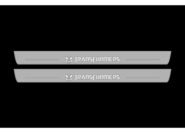 Door sills for Chevrolet Camaro V 2009-2015 with logo Head Transformers (front doors)