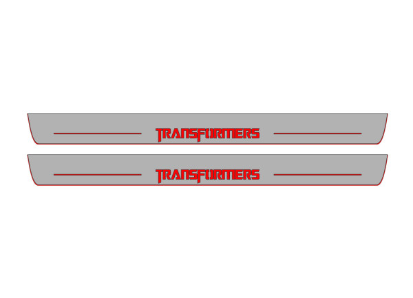 Door sills for Chevrolet Camaro V 2009-2015 with logo Transformers (front doors)