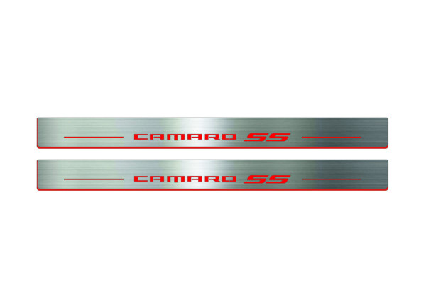 Door sills for Chevrolet Camaro VI 2016+ with logo Camaro SS Door sills for Chevrolet Camaro VI 2016+ with logo Camaro SS
