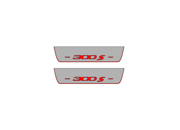 Door sills for Chrysler 300C II 2011+ with logo 300S (rear doors)