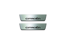 Door sills for Citroen C4 II 2010-2020 with logo Citroen (rear doors)
