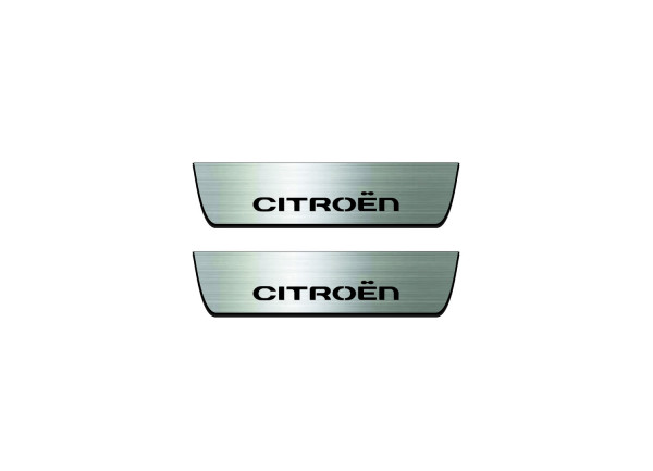 Door sills for Citroen C4 II 2010-2020 with logo Citroen (rear doors)
