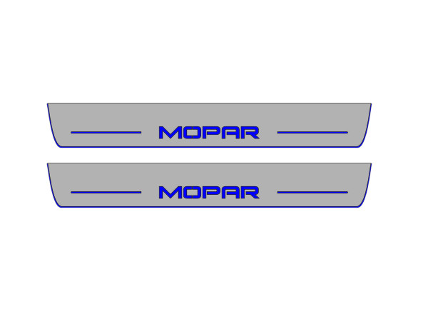 Door sills for Dodge Durango III 2011+ with logo Mopar (front doors)
