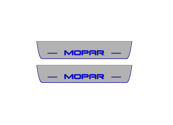 Door sills for Dodge Durango III 2011+ with logo Mopar (rear doors)
