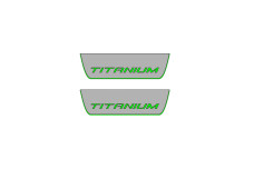 Door sills for Ford Edge II 2014+ with logo Titanium (rear doors)