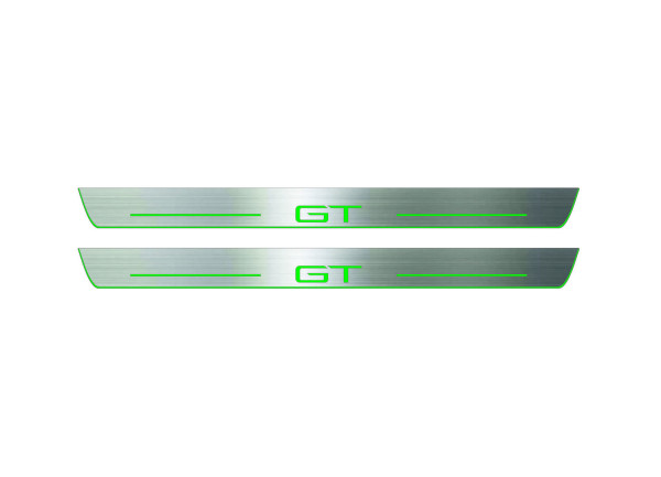 Door sills for Ford Mustang Mach-E 2020+ with logo GT (front doors) Door sills for Ford Mustang Mach-E 2020+ with logo GT (front doors)