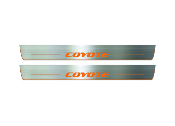 Door sills for Ford Mustang VI 2015-2023 with logo Coyote Door sills for Ford Mustang VI 2015-2023 with logo Coyote