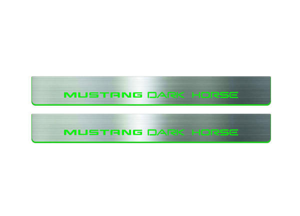 Door sills for Ford Mustang VII 2023+ with logo Mustang Dark Horse (front doors) Door sills for Ford Mustang VII 2023+ with logo Mustang Dark Horse (front doors)