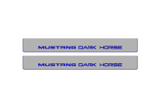 Door sills for Ford Mustang VII 2023+ with logo Mustang Dark Horse (front doors)