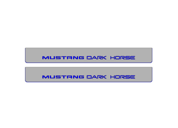 Door sills for Ford Mustang VII 2023+ with logo Mustang Dark Horse (front doors)