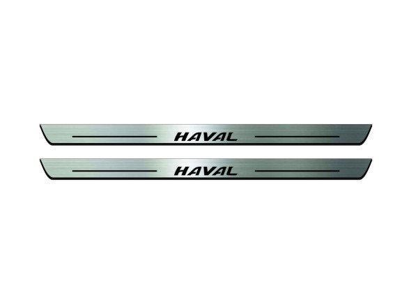 Door sills for Haval Jolion 2020+ with logo Haval (front doors)
