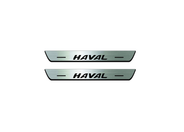 Door sills for Haval Jolion 2020+ with logo Haval (rear doors)