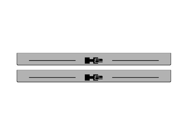 Door sills for Hummer H2 2002-2009 with logo H2 (front doors)
