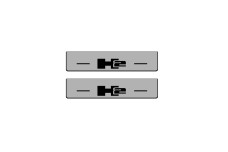 Door sills for Hummer H2 2002-2009 with logo H2 (rear doors)