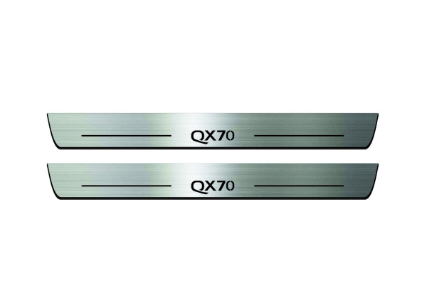 Door sills for Infiniti QX70 2008+ with logo QX70 (front doors) Door sills for Infiniti QX70 2008+ with logo QX70 (front doors)