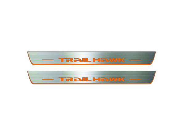 Door sills for Jeep Cherokee KL 2014+ with logo Trailhawk (front doors) Door sills for Jeep Cherokee KL 2014+ with logo Trailhawk (front doors)