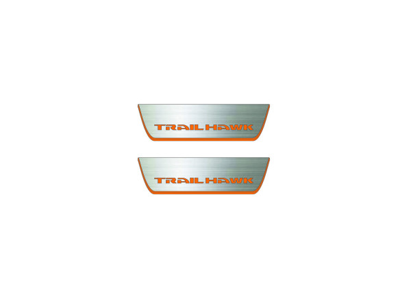 Door sills for Jeep Cherokee KL 2014+ with logo Trailhawk (rear doors) Door sills for Jeep Cherokee KL 2014+ with logo Trailhawk (rear doors)
