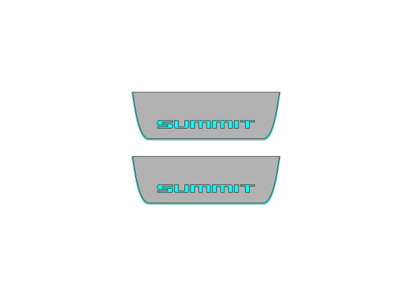 Door sills for Jeep Grand Cherokee IV 2010-2021 with logo Summit (rear doors)