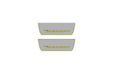 Door sills for Jeep Grand Cherokee IV 2010-2021 with logo Trackhawk (rear doors)