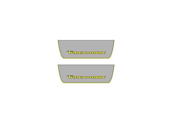 Door sills for Jeep Grand Cherokee IV 2010-2021 with logo Trackhawk (rear doors)