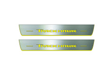 Door sills for Jeep Grand Cherokee V 2021+ with logo Trackhawk (front doors)
