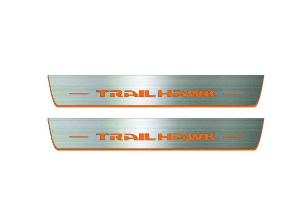 Door sills for Jeep Grand Cherokee V 2021+ with logo Trailhawk (front doors) Door sills for Jeep Grand Cherokee V 2021+ with logo Trailhawk (front doors)