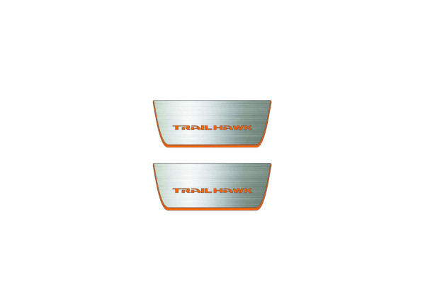 Door sills for Jeep Grand Cherokee V 2021+ with logo Trailhawk (rear doors) Door sills for Jeep Grand Cherokee V 2021+ with logo Trailhawk (rear doors)