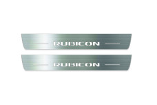 Door sills for Jeep Wrangler JL 2018+ with logo Rubicon (front doors)