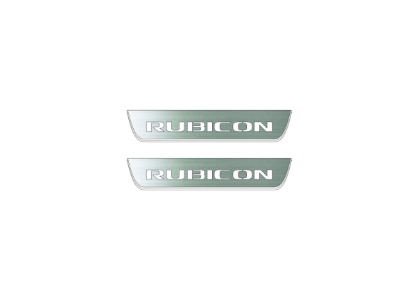 Door sills for Jeep Wrangler JL 2018+ with logo Rubicon (rear doors)
