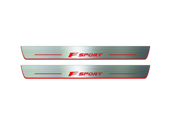 Door sills for Lexus NX I 2014-2021 with logo F Sport (front doors) Door sills for Lexus NX I 2014-2021 with logo F Sport (front doors)