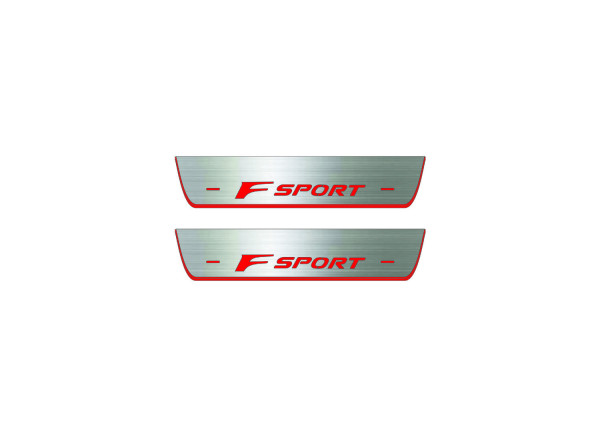 Door sills for Lexus NX I 2014-2021 with logo F Sport (rear doors) Door sills for Lexus NX I 2014-2021 with logo F Sport (rear doors)