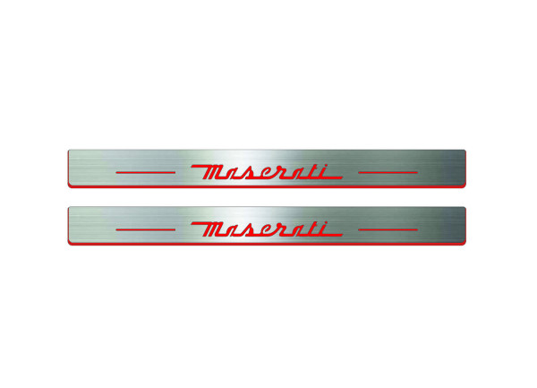 Door sills for Maserati Ghibli III 2013+ with logo Maserati (front doors)