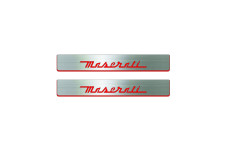 Door sills for Maserati Quattroporte VI 2013+ with logo Maserati (rear doors)