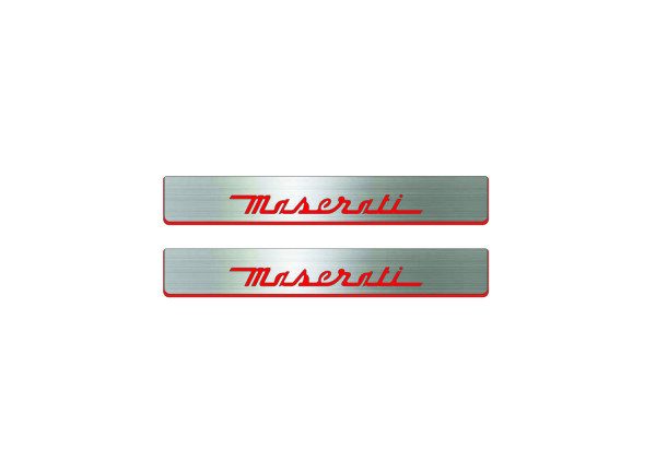 Door sills for Maserati Quattroporte VI 2013+ with logo Maserati (rear doors)