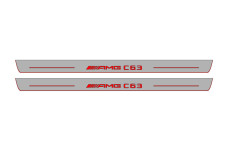 Door sills for Mercedes C W205 Coupe 2014-2021 with logo AMG C63 (front doors)