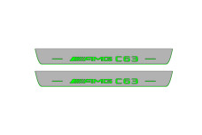 Door sills for Mercedes C-Class W205 2014-2021 with logo AMG C63 (front doors)