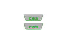 Door sills for Mercedes C-Class W205 2014-2021 with logo AMG C63 (rear doors)