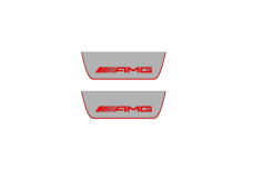 Door sills for Mercedes C-Class W205 2014-2021 with logo AMG (rear doors)