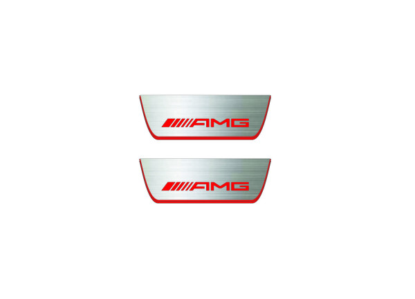 Door sills for Mercedes C-Class W205 2014-2021 with logo AMG (rear doors) Door sills for Mercedes C-Class W205 2014-2021 with logo AMG (rear doors)