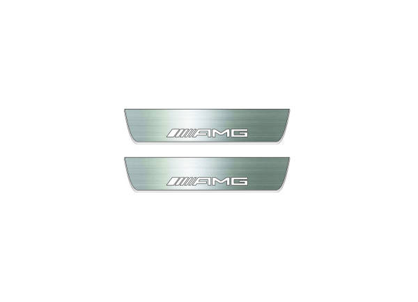 Door sills for Mercedes E-Class W211 2002-2009 with logo AMG (rear doors) Door sills for Mercedes E-Class W211 2002-2009 with logo AMG (rear doors)
