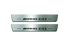 Door sills for Mercedes E-Class W213 2016-2023 with logo AMG E43 (front doors)