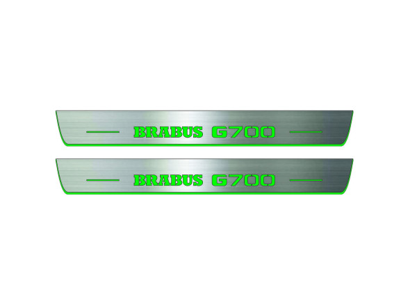 Door sills for Mercedes G-Class W464 2018+ with logo Brabus G700 (front doors) Door sills for Mercedes G-Class W464 2018+ with logo Brabus G700 (front doors)