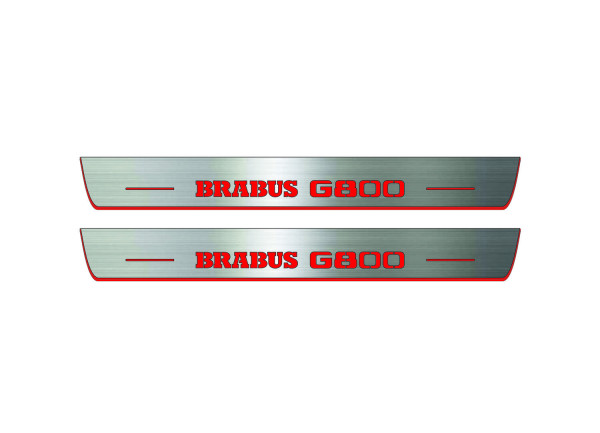 Door sills for Mercedes G-Class W464 2018+ with logo Brabus G800 (front doors) Door sills for Mercedes G-Class W464 2018+ with logo Brabus G800 (front doors)