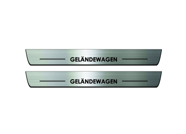 Door sills for Mercedes G-Class W464 2018+ with logo Gelandewagen (front doors) Door sills for Mercedes G-Class W464 2018+ with logo Gelandewagen (front doors)