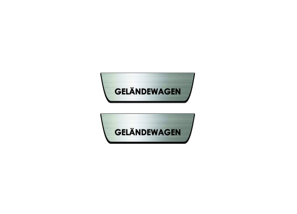 Door sills for Mercedes G-Class W464 2018+ with logo Gelandewagen (rear doors) Door sills for Mercedes G-Class W464 2018+ with logo Gelandewagen (rear doors)