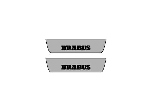 Door sills for Mercedes GLE II W167 2019+ with logo Brabus (rear doors)