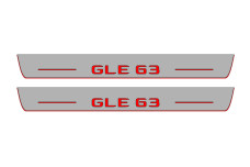 Door sills for Mercedes GLE II W167 2019+ with logo GLE 63 (front doors)