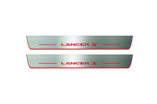 Door sills for Mitsubishi Lancer X 2007-2017 (front doors) Door sills for Mitsubishi Lancer X 2007-2017 (front doors)