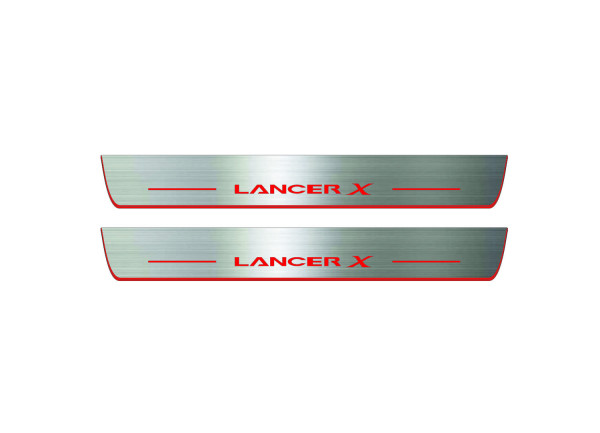 Door sills for Mitsubishi Lancer X 2007-2017 (front doors) Door sills for Mitsubishi Lancer X 2007-2017 (front doors)